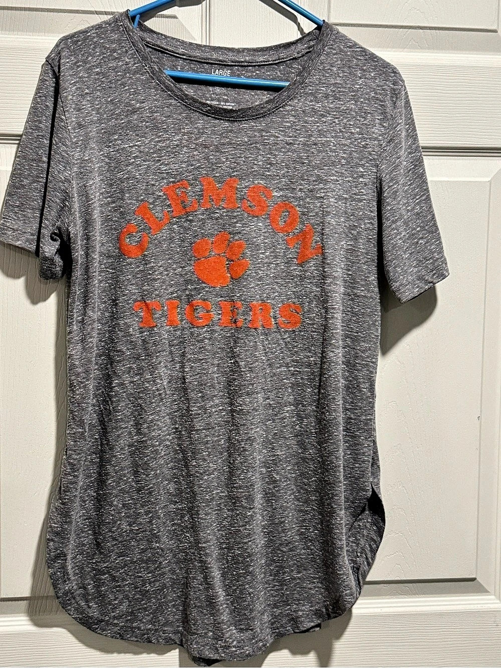 Clemson Tigers Graphic Tee Gray Large Like New